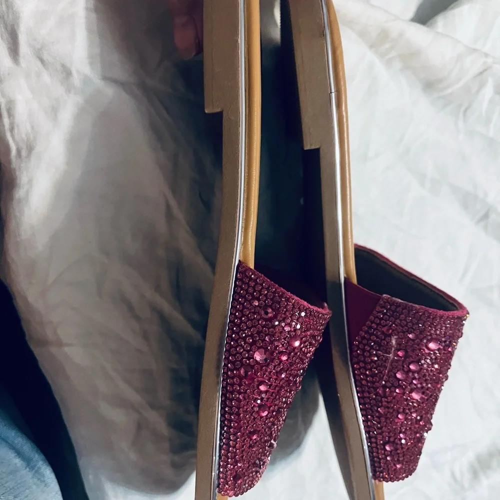 Women's Rhinestone Slide Sandals - pink - Picture 5 of 8